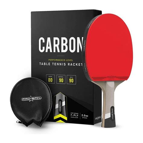 Avis test Pro Spin Raquette de Ping Pong en Fibre Carbone Lame à