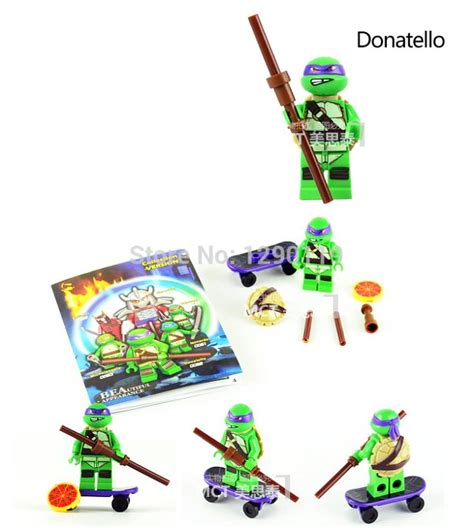 Купить 6pcs Tmnt Черепашки ниндзя черепахи Ninjago Микеланджело Рафаэля строительные блоки