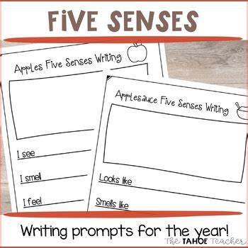 Five Senses Writing Prompts by The Tahoe Teacher | TpT