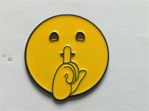 Shhhhhhh Shhhh Emoji Lapel Pin No Snitching Free Shipping Ebay