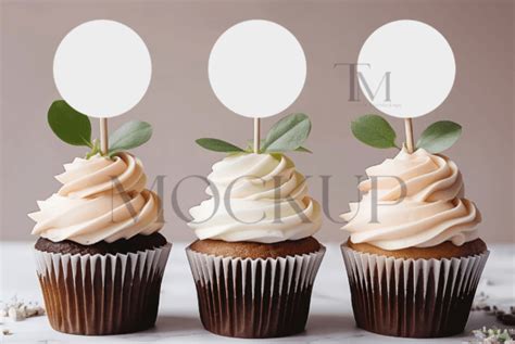 Cupcake Topper Mockup Cupcake Mockup Graphic By Tatimockups Creative