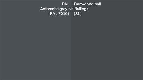 Ral Anthracite Grey Ral 7016 Vs Farrow And Ball Railings 31 Side By