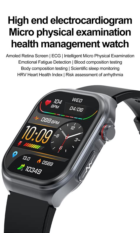 Aipker Gt Hrv Ecg Ekg Health Watch Amoled Screen Sos Bluetooth