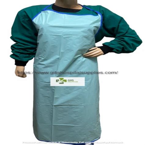 Ghs Healthcare White Sleeveless Reusable Pvc Apron For Multi Purpose