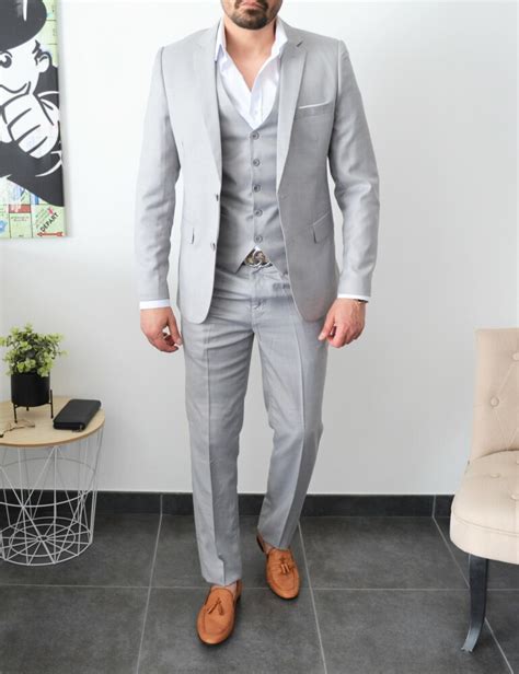 Costume Homme Gris Slim Pi Ces