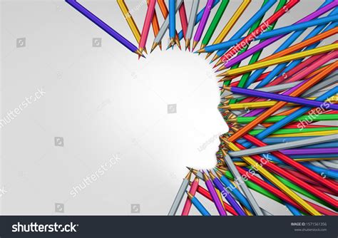 Creative Psychology Concept Art Psychotherapy Art Stock Illustration ...