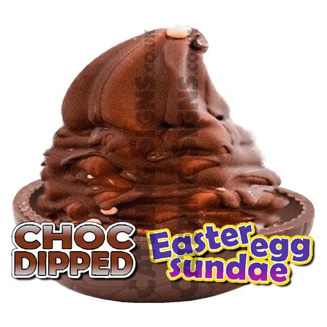 Choc Dipped Easter Egg Sundae Catering Signs Uk