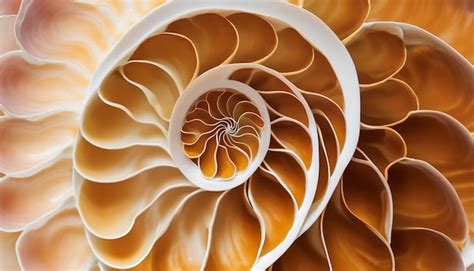 Premium AI Image | Close up nautilus shell pattern