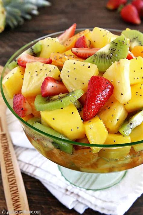 Easy Tropical Fruit Salad With The Perfect Salad Dressing