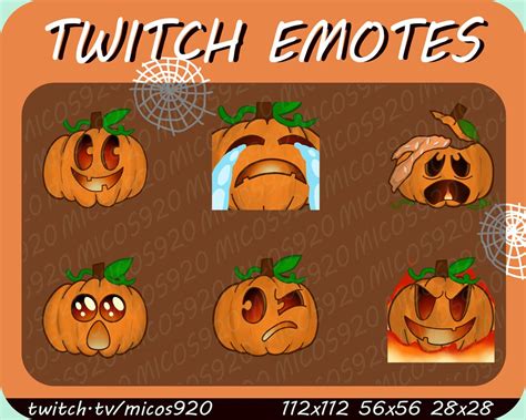 Halloween Twitch Pumpkin Emotes Discord Youtube Retro Rubber - Etsy