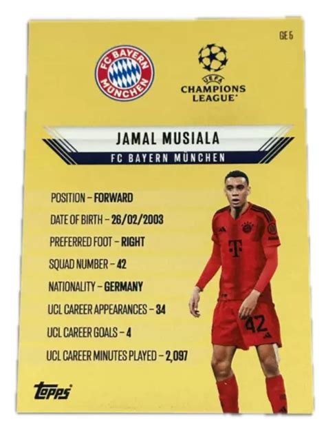 Topps Match Attax Jamal Musiala Gold Edge Edition Ge