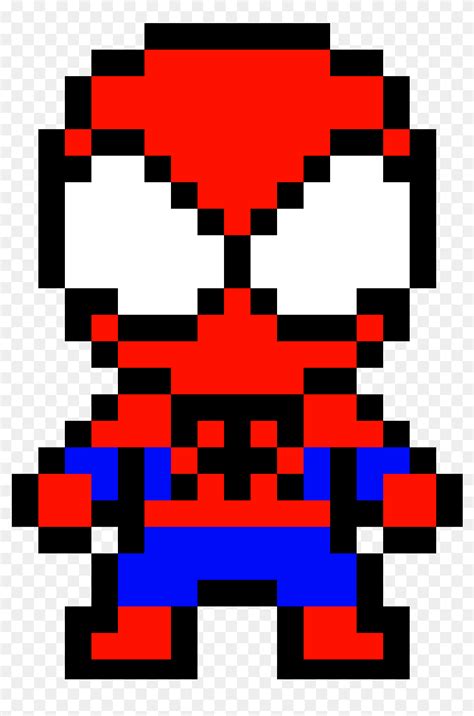 Spider Man Logo Pixel Art