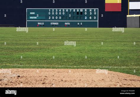 Retro Baseball Scoreboard Stock Photo Alamy