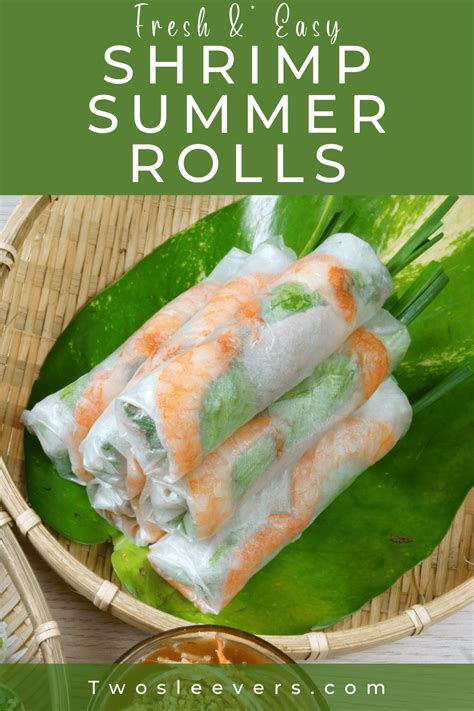 Summer Roll Simple Shrimp Summer Rolls TwoSleevers Spring Rolls