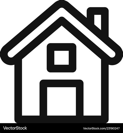 Home Icon House Symbol Royalty Free Vector Image