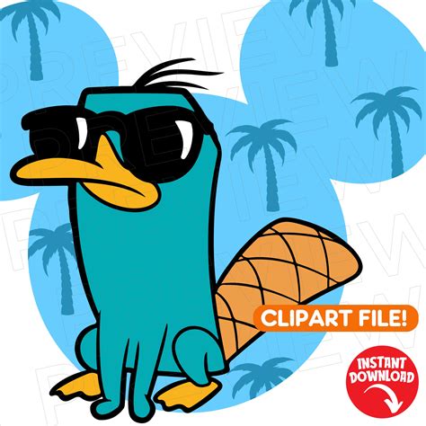 Perry The Platypus Svg Phineas And Ferb Svg Disneyland Ears Etsy