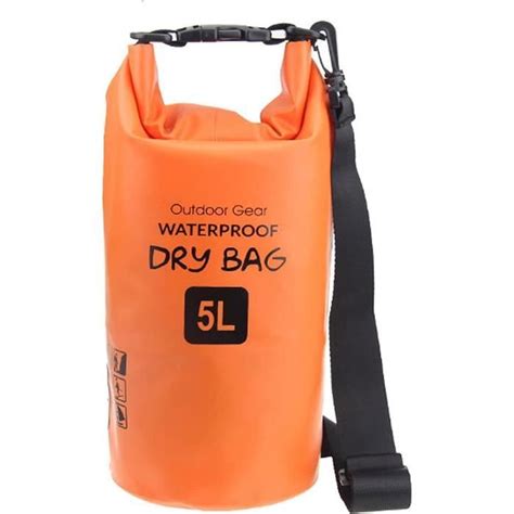 Sac Étanche TRAHOO Orange 30L Pour Plage Rafting Surf Vélo