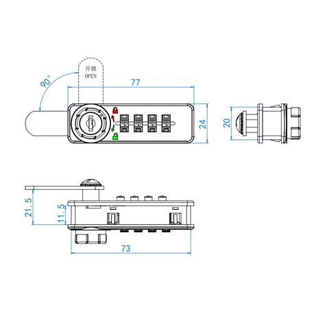 4 Digits Mechanical Combination Cam Cabinet Lock For Public Drawer