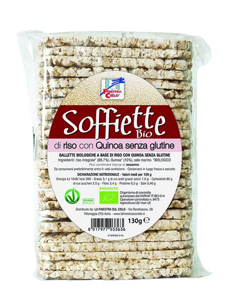 Soffiette Di Riso Con Quinoa Bio Di LA FINESTRA SUL CIELO 130 Grammi