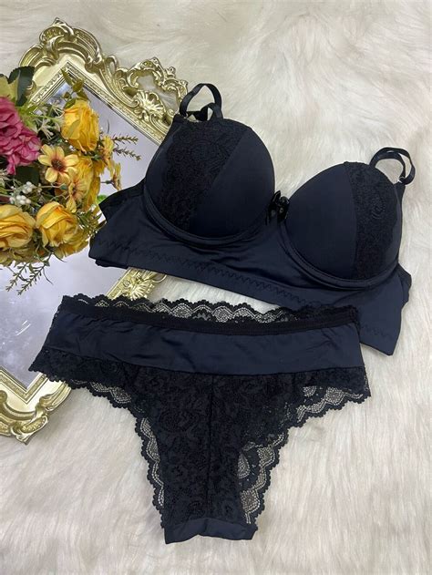 CONJUNTO M PRETO Ref Império Lingerie