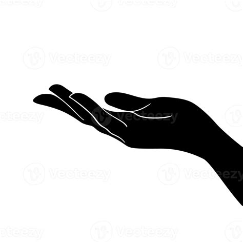 Hand Gestures Black Hand Gesture Like A Silhouette Or Shadow Of Hands