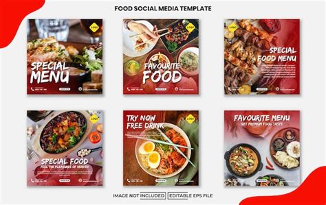 Premium Vector 137 Food Social Media