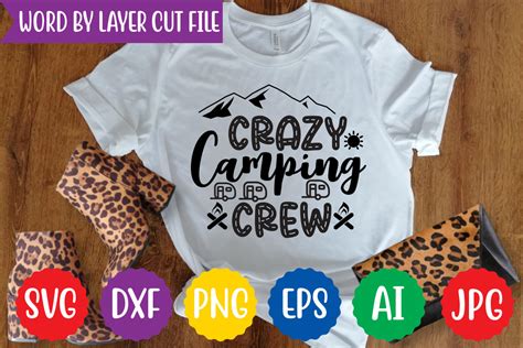 Crazy Camping Crew Svg Design Graphic By Digitalart Creative Fabrica