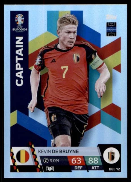 Topps Match Attax Euro Kevin De Bruyne Belgium Captain No Bel