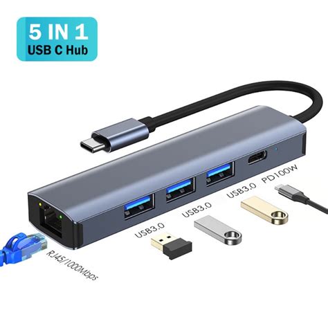 In Usb C Hub With Usb Mbps Rj Ethernet Network