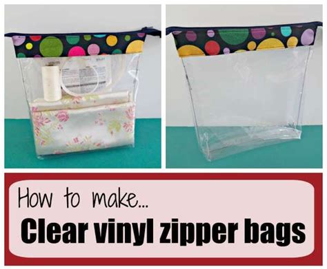 How To Make Clear Vinyl Zipper Bags So Sew Easy Travel Sewing Zipper Bags Vinyl Bag