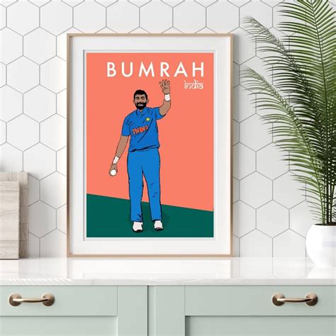 Jasprit Bumrah Poster Cricket Superstar Art Digital Art Art Cricket