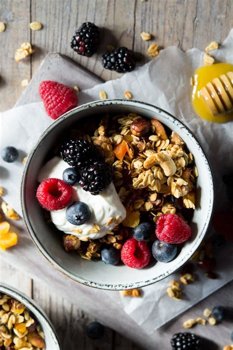 Easy Healthy Granola With Honey And Nuts Inside The Rustic Kitchen