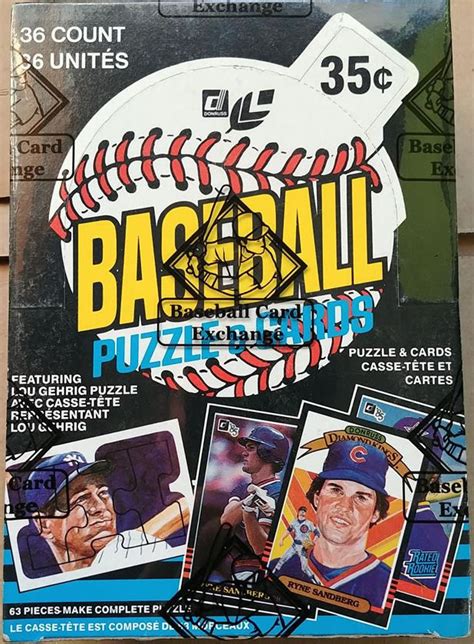 1985 Leaf Baseball Wax Box Bbce Ripping Vintage Packs