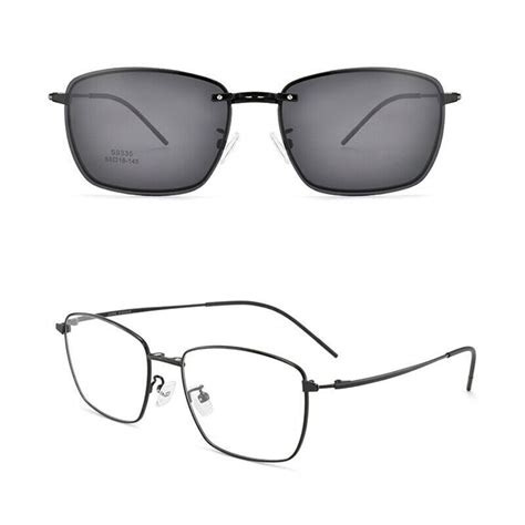 Metal Eyeglass Frames Magnetic Polarized Clip On Sunglasses Business Glasses U Ebay