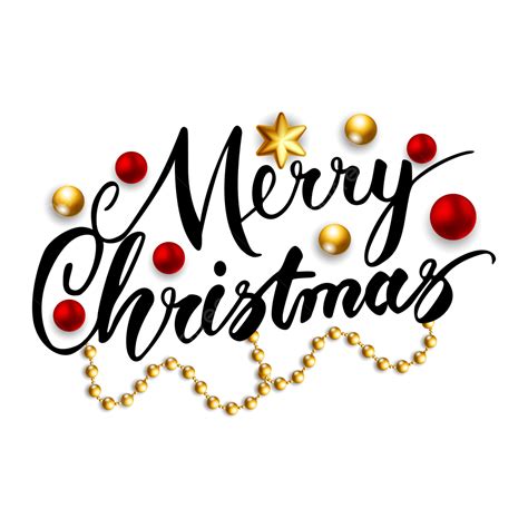 Merry Christmas Typography With Xmas Free Vector Merrt Text Letterning