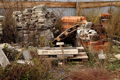 Residuos de construcción un montón de residuos de construcción