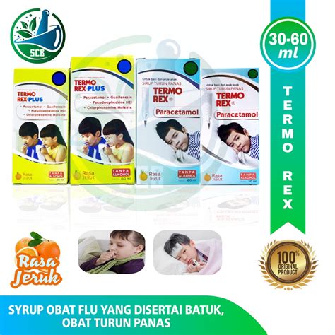 Termo Rex Plus Paracetamol Syrup Sirup Termorex Rasa Jeruk All