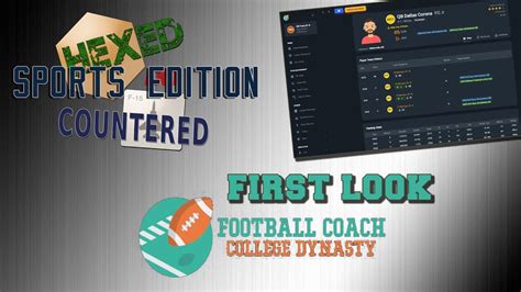 First Look Football Coach College Dynasty Youtube