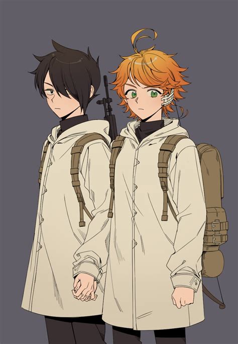 Emma And Ray Yakusoku No Neverland Drawn By Meua2 Danbooru