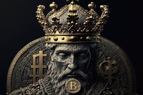 Premium Ai Image Crowns In Bitcoin Image Of The Cryptocurrency King