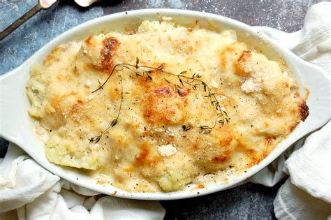 French Baked Cauliflower Gratin Recipe Unpeeled Journal