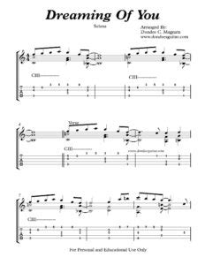 Dreaming Of You - Fingerstyle Guitar | Free Fingerstyle Guitar Sheet ...