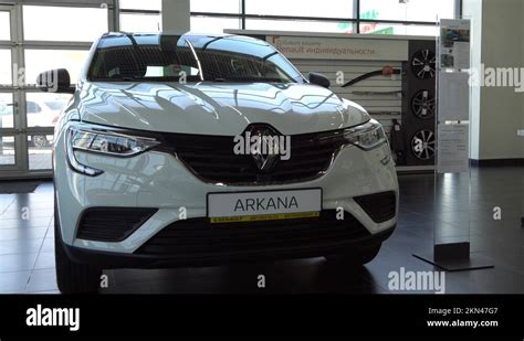 Renault Arkana White Suv At Renault Showroom Close Up Renault Car