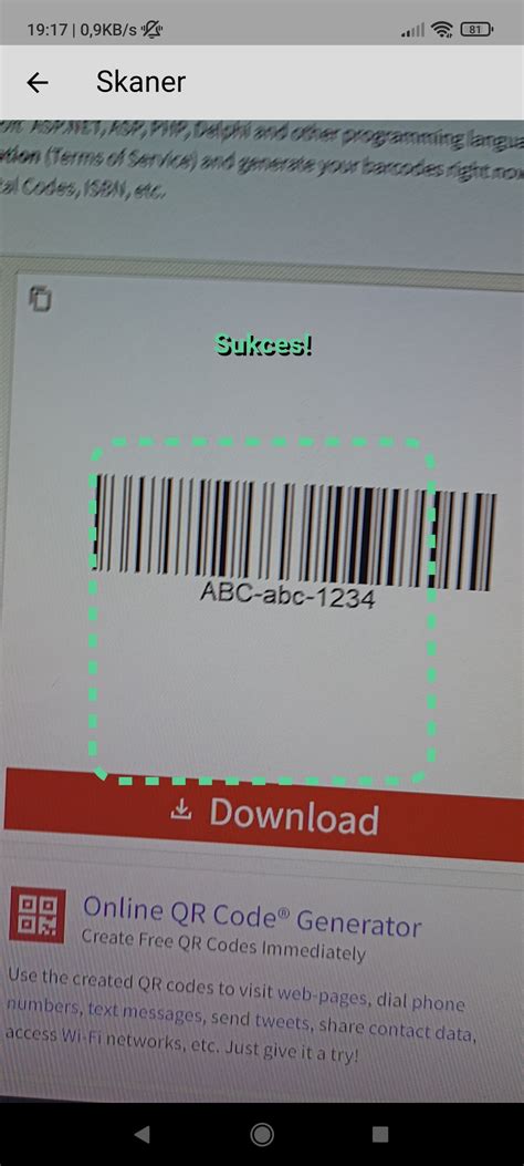 Simple Barcode Scanner App