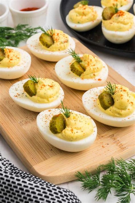 Dill Pickle Deviled Eggs Recipe Wholefully