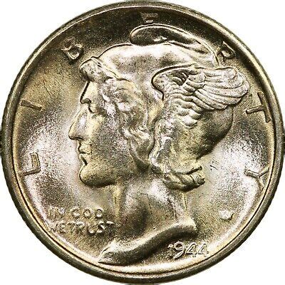 1944 S Mercury Dime ANACS MS66 EBay