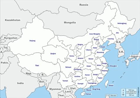 map  china blank provinces printable printable  templates