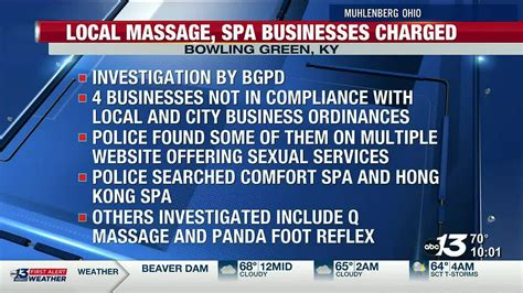 Bgpd Charge Massage Spa Employees With Prostitution Related Charges