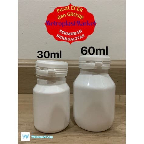 Jual Botol Kapsul Bulat Putih Tablet Vitamin Botol Obat