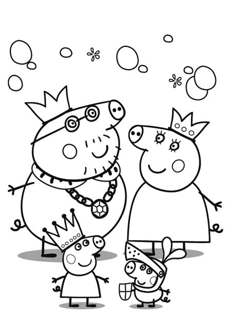 Familia Peppa Pig Para Colorear Imprimir E Dibujar Coloringonly